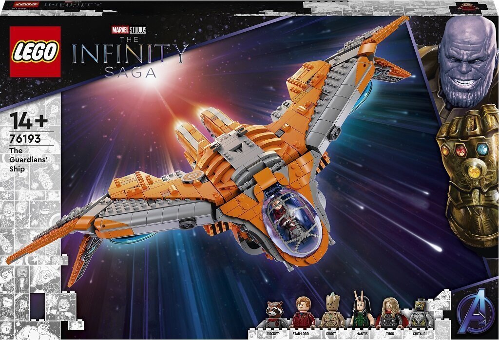 76193 LEGO® Super Heroes Marvel Avengers Guardians kosmoselaev hind ja info | Klotsid ja konstruktorid | kaup24.ee