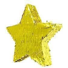 Пиньята Звезда, золотистая, 44,5 x 42,5 x 9 см цена и информация | Праздничные декорации | kaup24.ee