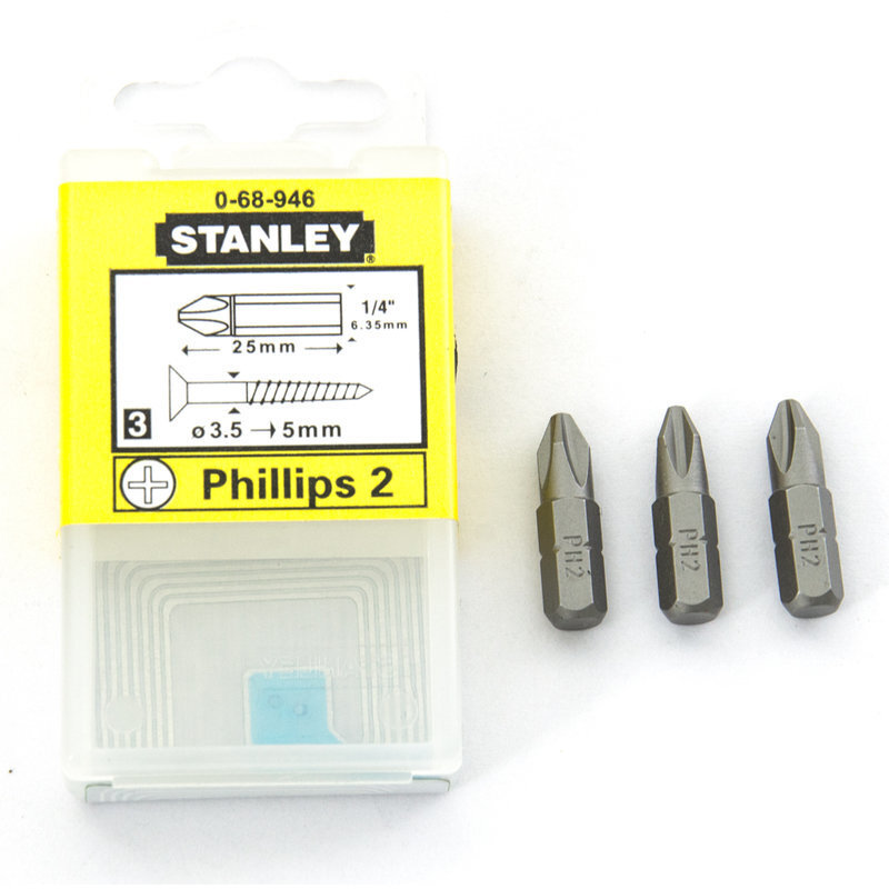 Ristpeaga kruvikeeraja ots Stanley. PH Nr.2 25mm 3tk. 0-68-946 цена и информация | Käsitööriistad | kaup24.ee