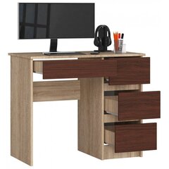 Письменный стол NORE A7, правый вариант, цвета дуба/темно-коричневый цена и информация | Компьютерные, письменные столы | kaup24.ee