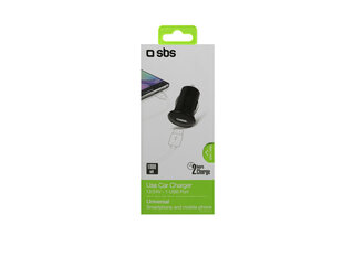 SBS Autolaadija USB pesaga 1A, must (SBSOAPU010) hind ja info | Mobiiltelefonide laadijad | kaup24.ee