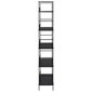 vidaXL 5-korruseline raamaturiiul must 60x27,6x158,5cm, puitlaastplaat hind ja info | Riiulid | kaup24.ee