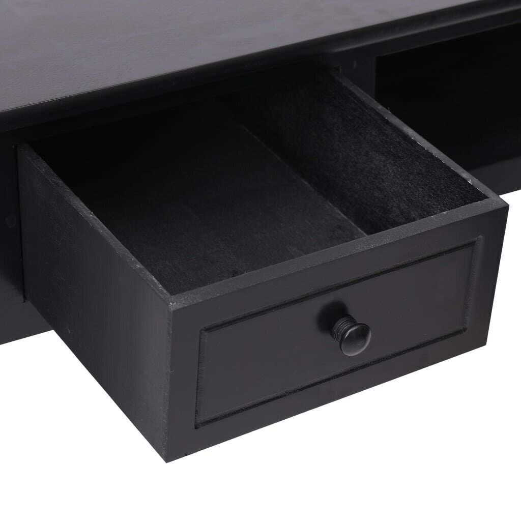 vidaXL kirjutuslaud, must, 110 x 45 x 76 cm, puit hind ja info | Arvutilauad, kirjutuslauad | kaup24.ee