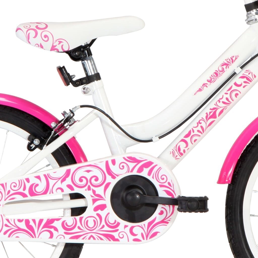vidaXL laste jalgratas 18'', roosa ja valge hind ja info | Jalgrattad | kaup24.ee