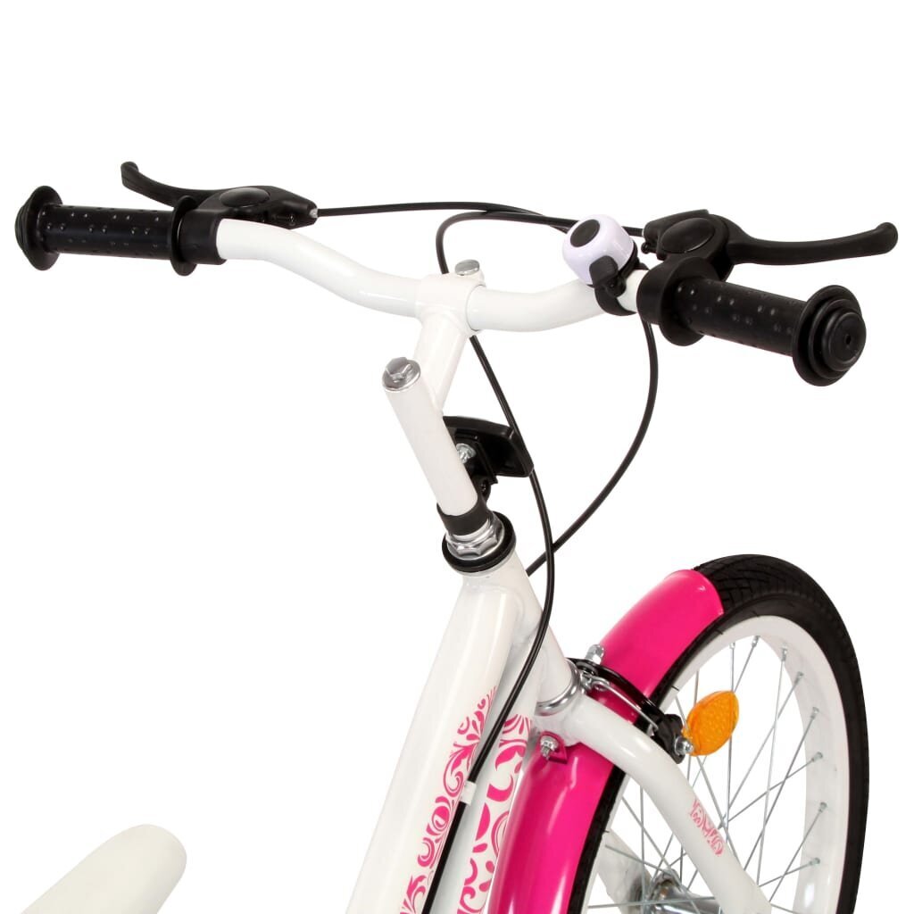 vidaXL laste jalgratas 18'', roosa ja valge цена и информация | Jalgrattad | kaup24.ee