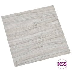 vidaXL iseliimuvad põrandaplaadid 55 tk, PVC, 5,11 m², helehall цена и информация | Террасный пол | kaup24.ee
