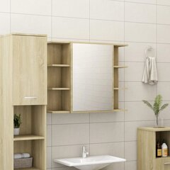 vidaXL vannitoa peeglikapp Sonoma tamm 80x20,5x64 cm puitlaastplaat цена и информация | Шкафчики для ванной | kaup24.ee