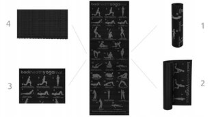 Jooga- ja võimlemismatt treeningplaaniga, 173x61x0.6 cm hind ja info | Joogamatid | kaup24.ee