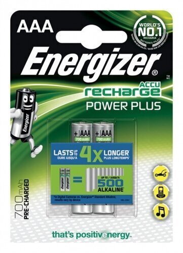 Aku Energizer AAA HR03 700mAh 2tk/pk hind ja info | Patareid | kaup24.ee