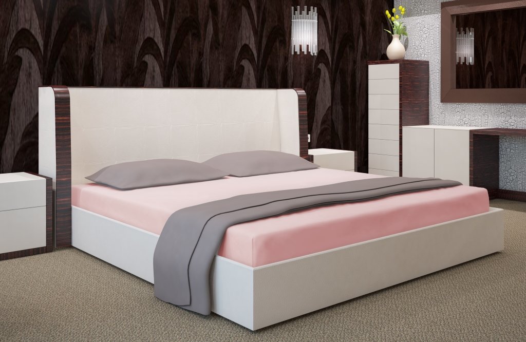 Kummiga voodilina Jersey 140x200 cm, roosa hind ja info | Voodilinad | kaup24.ee