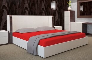 Kummiga voodilina Jersey 140x200 cm, punane hind ja info | Voodilinad | kaup24.ee