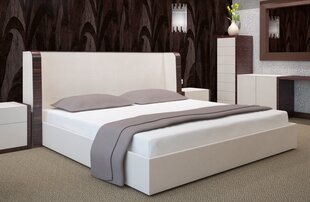 Kummiga voodilina Jersey 160x200 cm, valge hind ja info | Voodilinad | kaup24.ee