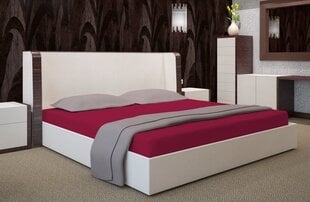 Kummiga voodilina Jersey 160x200 cm, punane II hind ja info | Voodilinad | kaup24.ee