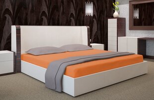 Kummiga voodilina Jersey 200x200 cm, oranž hind ja info | Voodilinad | kaup24.ee