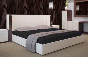 Kummiga voodilina Jersey 90x200 cm, must цена и информация | Простыни | kaup24.ee