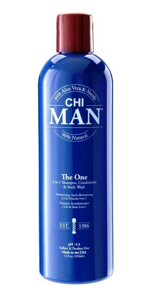 Juuksešampoon, palsam ja kehapesuvahend meestele CHI Man 3in1 HairBody, 355 ml hind ja info | Šampoonid | kaup24.ee