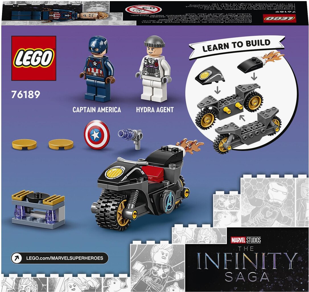 76189 LEGO® Super Heroes Kapten Ameerika ja hüdra vastasseis hind ja info | Klotsid ja konstruktorid | kaup24.ee