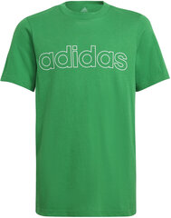 Футболка детская Adidas B Lin T GN4008/134, зеленая цена и информация | Рубашки для мальчиков | kaup24.ee