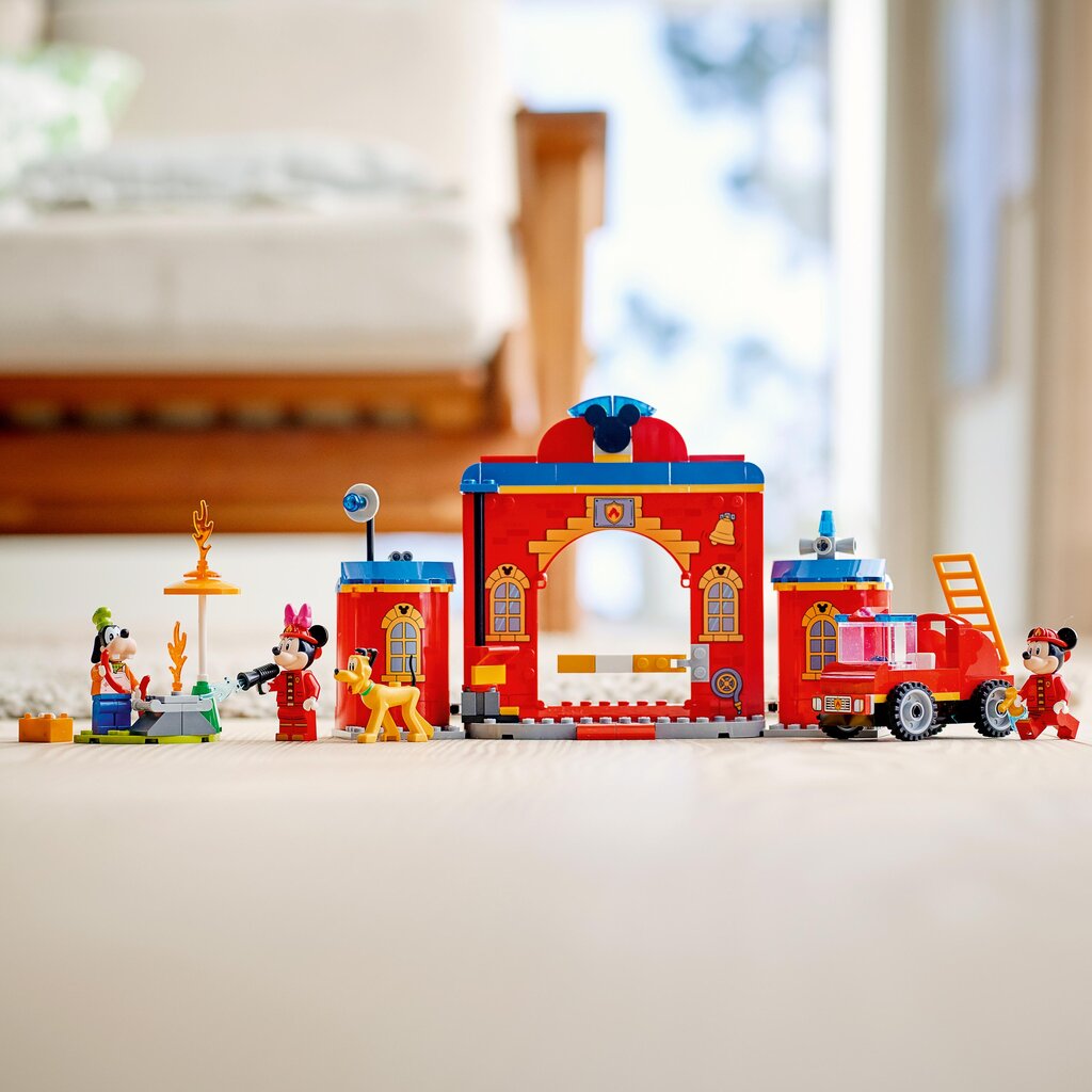 10776 LEGO® | Disney Miki ja sõprade tuletõrjedepoo ja -auto hind ja info | Klotsid ja konstruktorid | kaup24.ee