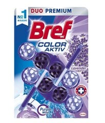 Очиститель-освежитель для унитаза BREF Purple Lavander, 2x50г цена и информация | Очистители | kaup24.ee