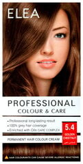 Краска для волос Elea Professional Colour& Care 5.4 Golden chestnut, 123мл цена и информация | Краска для волос | kaup24.ee