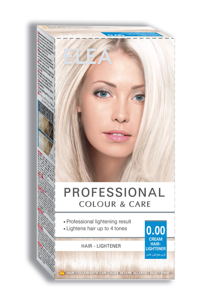 Kauapüsiv kreem-juuksevärv Elea Professional Colour&Care 0.00 Cream hair lightener, 123 ml цена и информация | Juuksevärvid | kaup24.ee