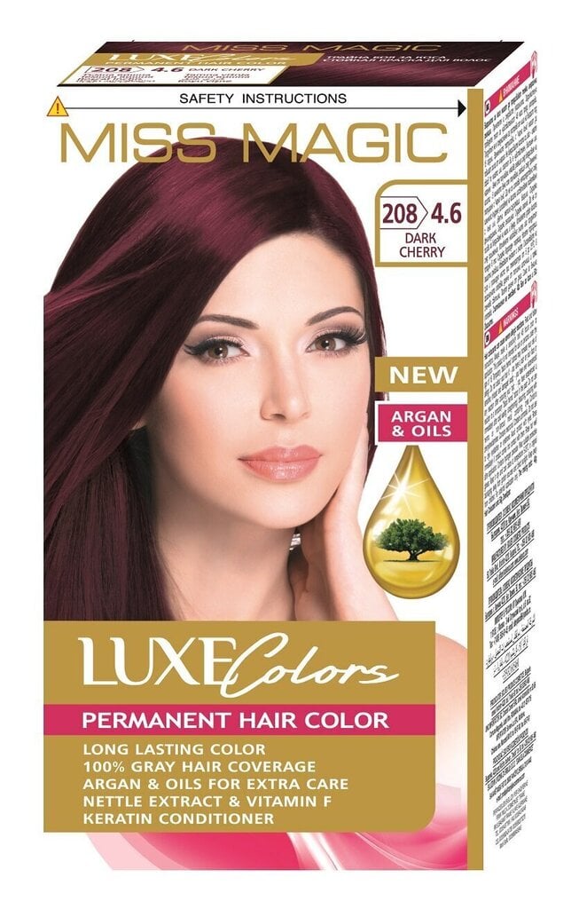 Püsiv juuksevärv Miss Magic Luxe Colors 4.6 Dark cherry, 93 ml цена и информация | Juuksevärvid | kaup24.ee