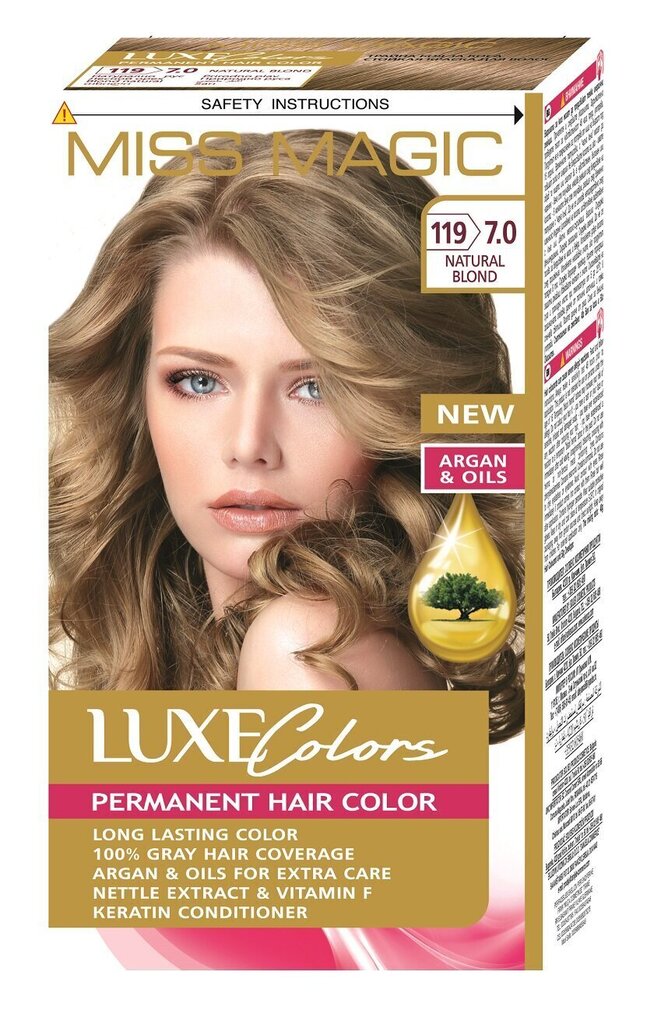 Püsiv juuksevärv Miss Magic Luxe Colors 7.0 Natural blond,123 ml hind ja info | Juuksevärvid | kaup24.ee