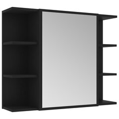 vidaXL vannitoa peeglikapp must 80 x 20,5 x 64 cm puitlaastplaat hind ja info | Vannitoakapid | kaup24.ee