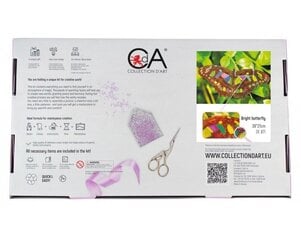 Pildid straazidega teemantmosaiiktehnikas "Värviline liblikas" Collection D'Art 38x27cm hind ja info | Teemantmaalid, teemanttikandid | kaup24.ee