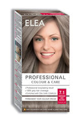 Стойкая крем-краска для волос Elea Professional Colour&Care 7.1 Medium ash blond, 123 мл цена и информация | Краска для волос | kaup24.ee