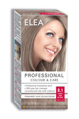 Стойкая крем-краска для волос Elea Professional Colour&Care 8.1 Ligh asht blond, 123 мл цена и информация | Краска для волос | kaup24.ee