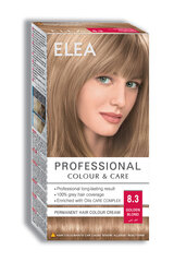 Стойкая крем-краска для волос Elea Professional Colour&Care 8.3 Golden blond, 123 мл цена и информация | Краска для волос | kaup24.ee