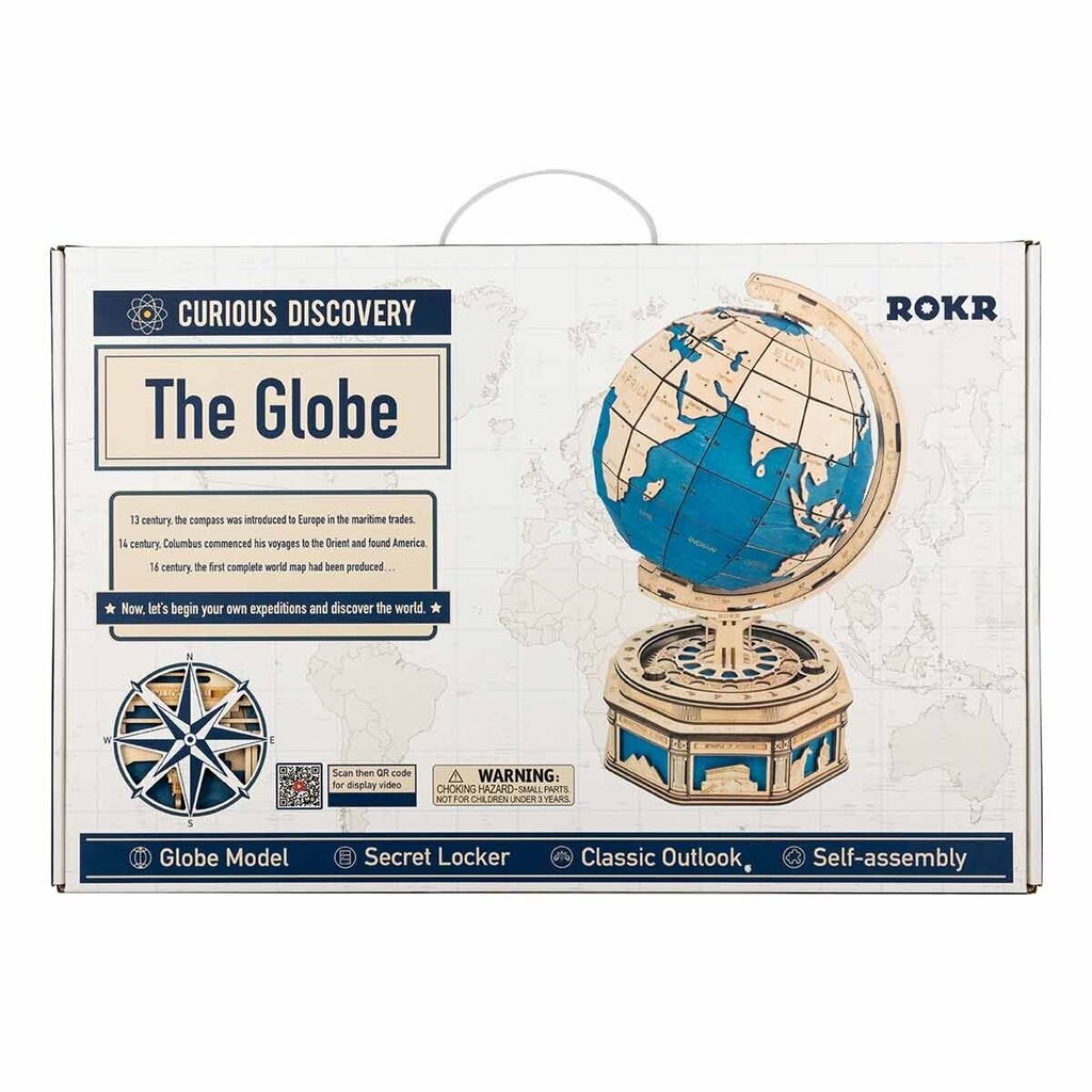 Robotime The Globe 3D pusle цена и информация | Klotsid ja konstruktorid | kaup24.ee