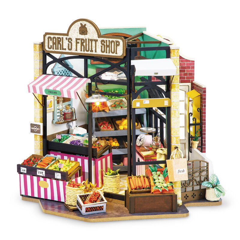 Robotime Carl’s Fruit Shop 3D pusle hind ja info | Klotsid ja konstruktorid | kaup24.ee