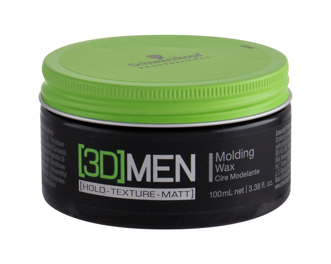 Juuksevaha Schwarzkopf 3D MEN Molding Wax 100 ml цена и информация | Viimistlusvahendid juustele | kaup24.ee