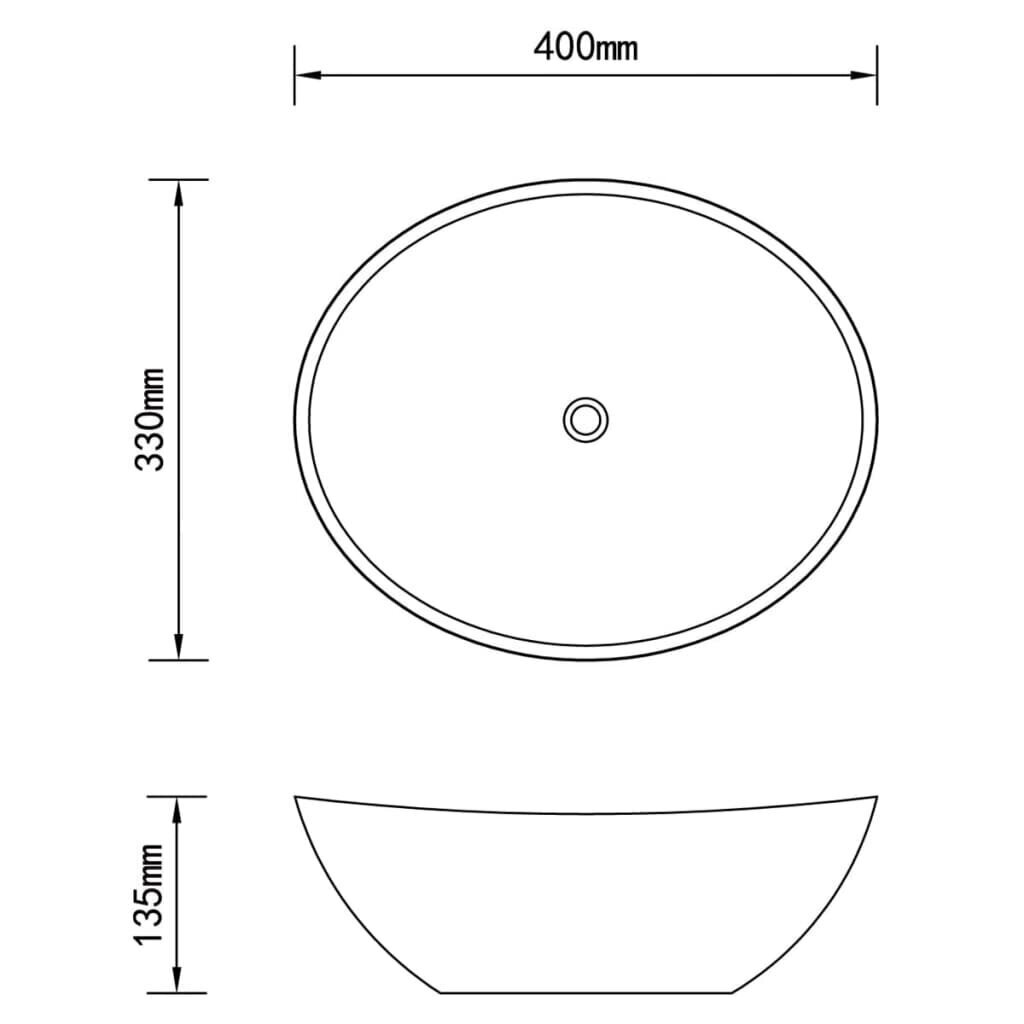 vidaXL valamu 40 x 33 x 13,5 cm, keraamiline, kuldne hind ja info | Kraanikausid, valamud | kaup24.ee