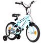 vidaXL laste jalgratas 14'', must ja sinine цена и информация | Jalgrattad | kaup24.ee