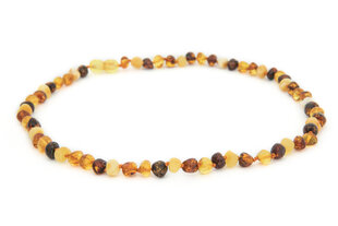 Разноцветное полированное янтарное ожерелье для женщин цена и информация | Украшение на шею | kaup24.ee