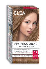 Стойкая крем-краска для волос ELEA Professional Colour&Care 7.3 Warm hazelnut, 123 мл цена и информация | Краска для волос | kaup24.ee