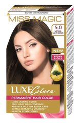 Стойкая краска для волос Miss Magic Luxe Colors 5.0 Natural light brown, 123 мл цена и информация | Краска для волос | kaup24.ee