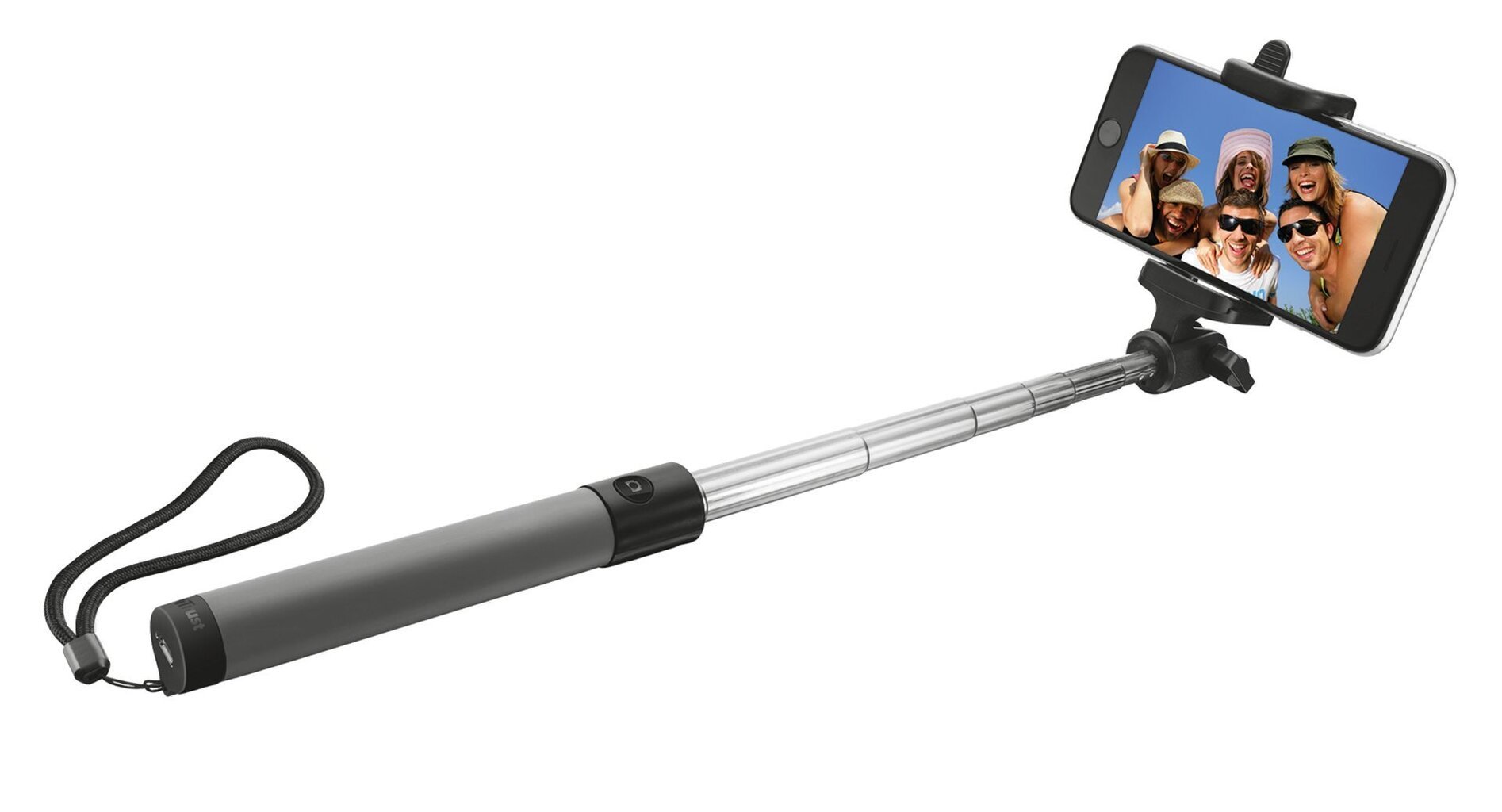 Selfie pulk Trust UrbanRevolt Kokkupandav, must (25-80 cm) hind ja info | Selfie sticks | kaup24.ee