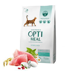 Optimeal Super Premium Steril Täisväärtuslik kuivtoit steriliseeritud kassidele Kalkuni ja kaeraga, 4 kg hind ja info | Kuivtoit kassidele | kaup24.ee