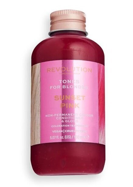 Poolpüsiv juuksevärv blondidele juustele Revolution Haircare London Tones for Blondes, 150 ml, Sunset Pink hind ja info | Juuksevärvid | kaup24.ee