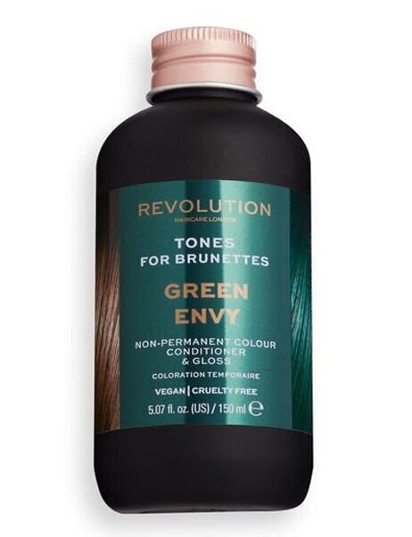 Poolpüsiv juuksevärv brünettidele Revolution Haircare London Tones for Brunettes, 150 ml, Green Envy hind ja info | Juuksevärvid | kaup24.ee
