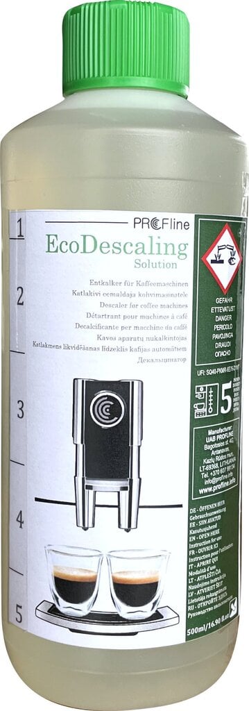 Katlakivieemaldusvedelik kohvimasinatele "EcoDescaling solution" hind ja info | Puhastusvahendid | kaup24.ee