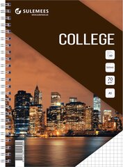 College A5, 60 lehte, 5x5 ruut – pruun hind ja info | Vihikud, märkmikud ja paberikaubad | kaup24.ee