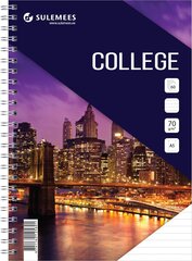 College A5, 60 lehte, jooneline – lilla цена и информация | Тетради и бумажные товары | kaup24.ee