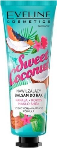 Niisutav kätekreem kookosega Eveline Sweet Coconut, 50 ml цена и информация | Kehakreemid, losjoonid | kaup24.ee