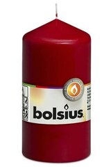 Bolsius sammasküünlad 10 tk 120 x 58 mm veinipunane hind ja info | Küünlad, küünlajalad | kaup24.ee